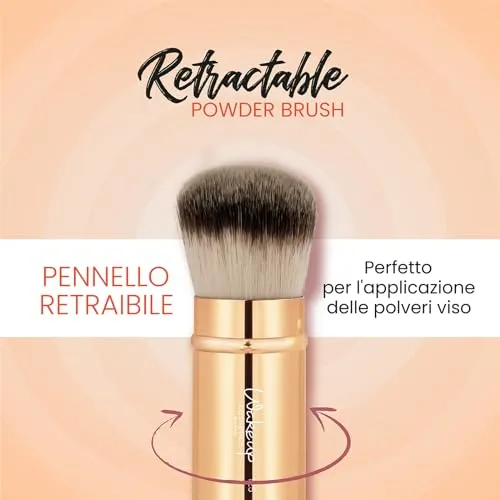 Wakeup Cosmetics 125 pennello kabuki retraibile polveri