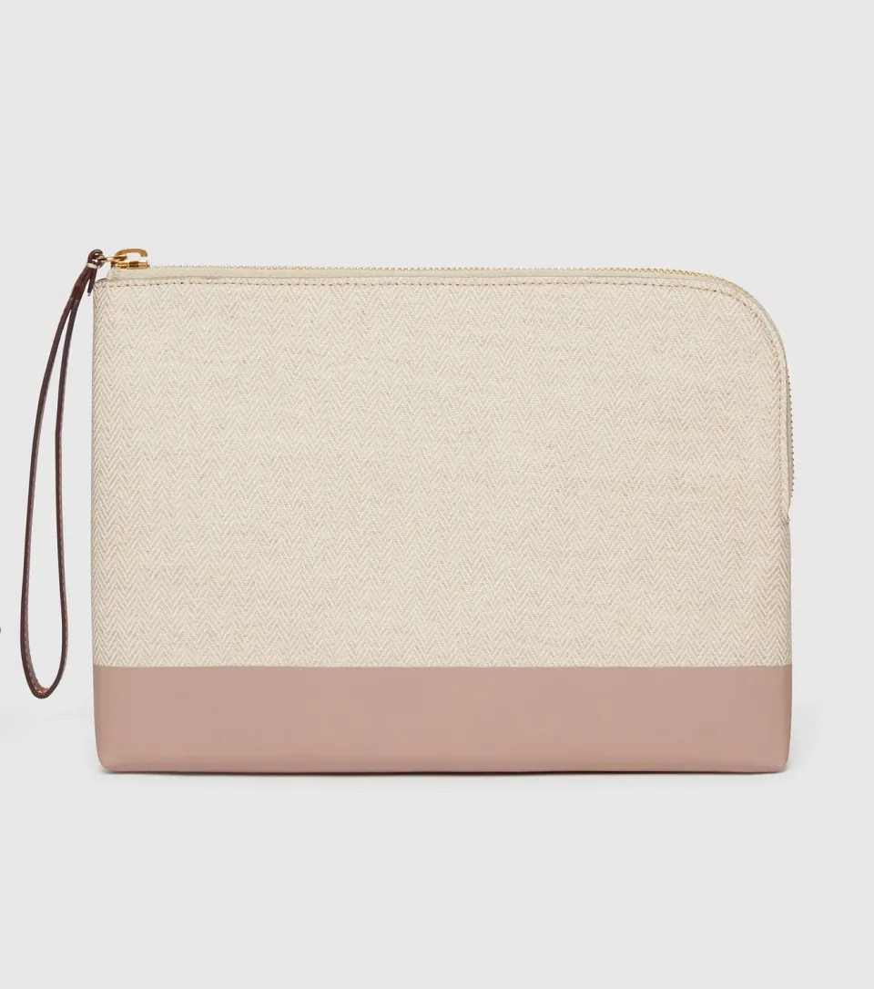 Westman Atelier Makeup Pouch Pochette Herringbone Mauve
