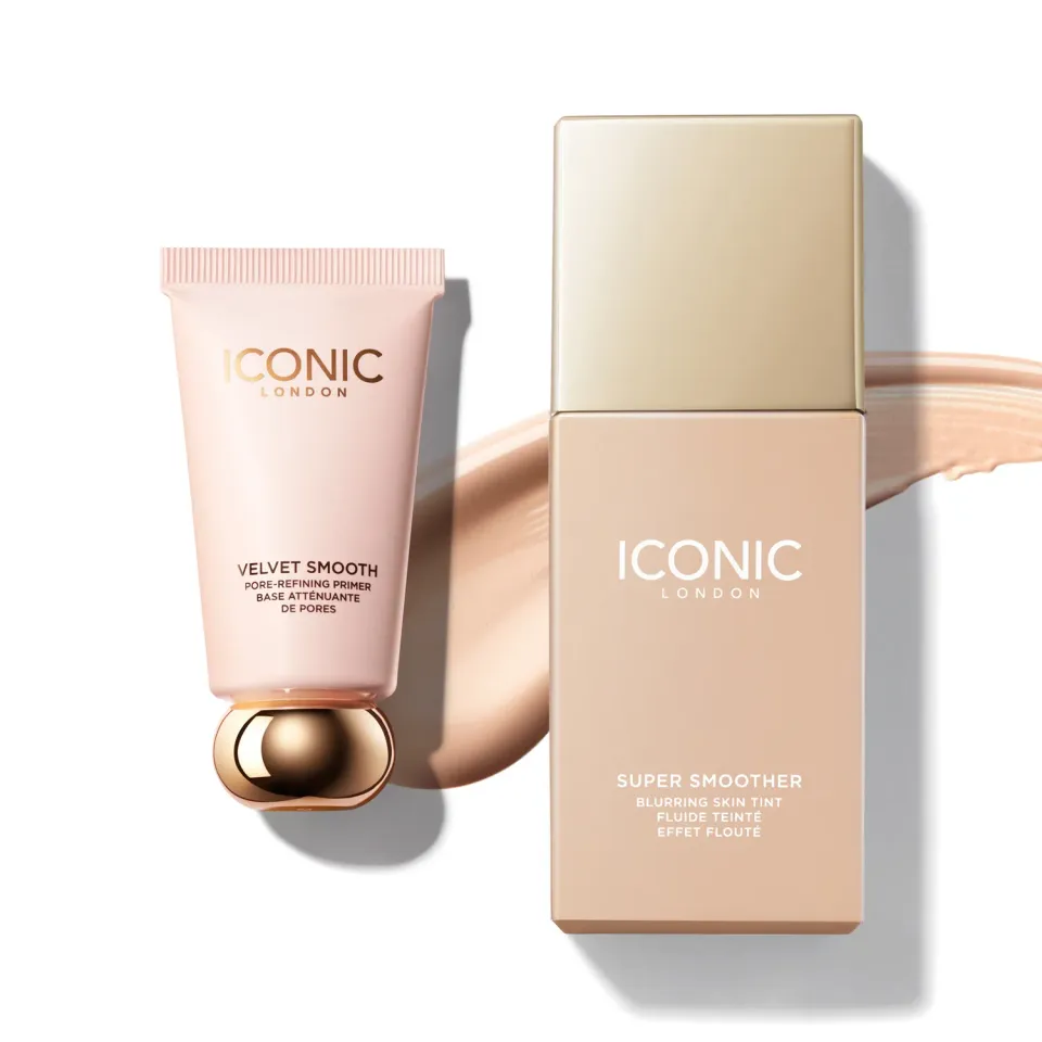 Iconic London Satin Skin Duo kit viso Cool Fair opaco