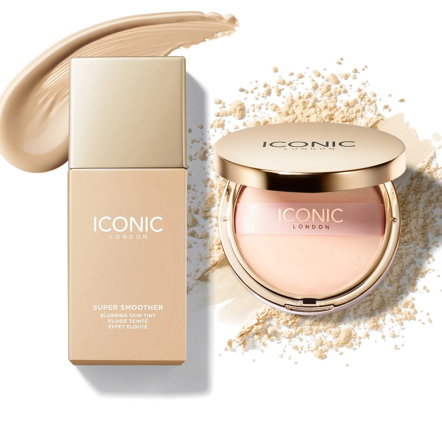 Iconic London Flawless Finish Duo Bundle set trucco Cool Fair blur