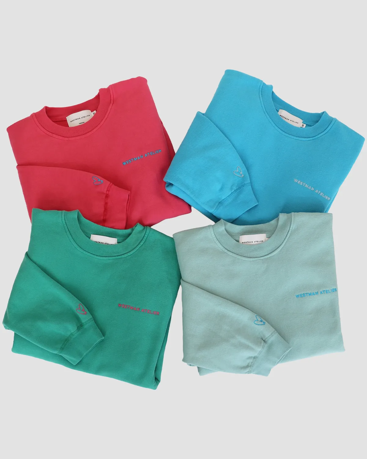 Westman Atelier The Crewneck felpa Green cotone