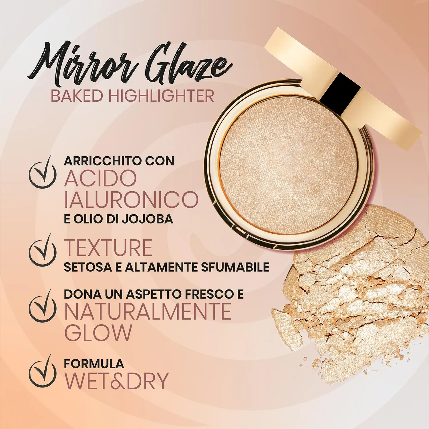 Wakeup Mirror Glaze illuminante Candy Butter cotto
