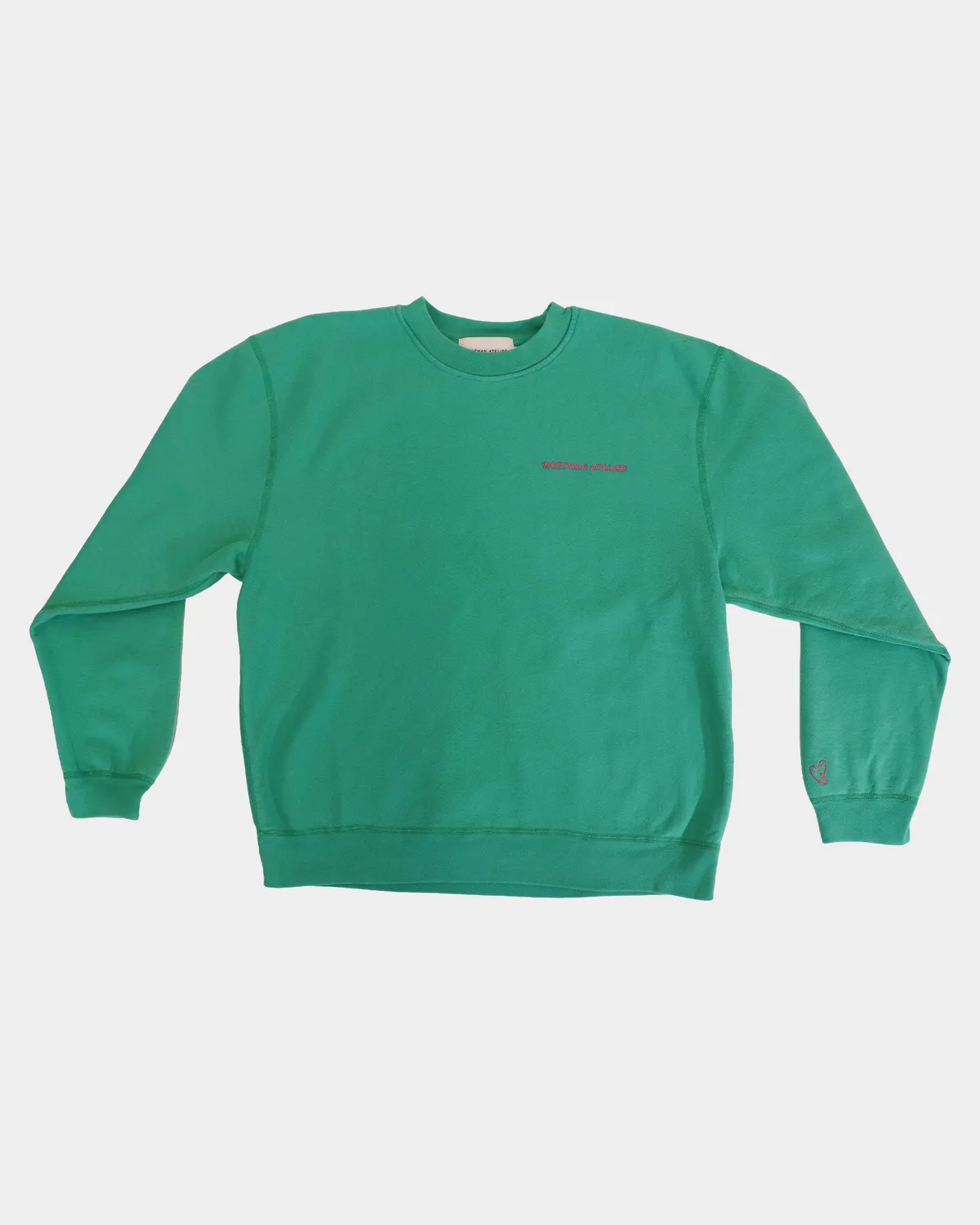 Westman Atelier The Crewneck felpa Green cotone
