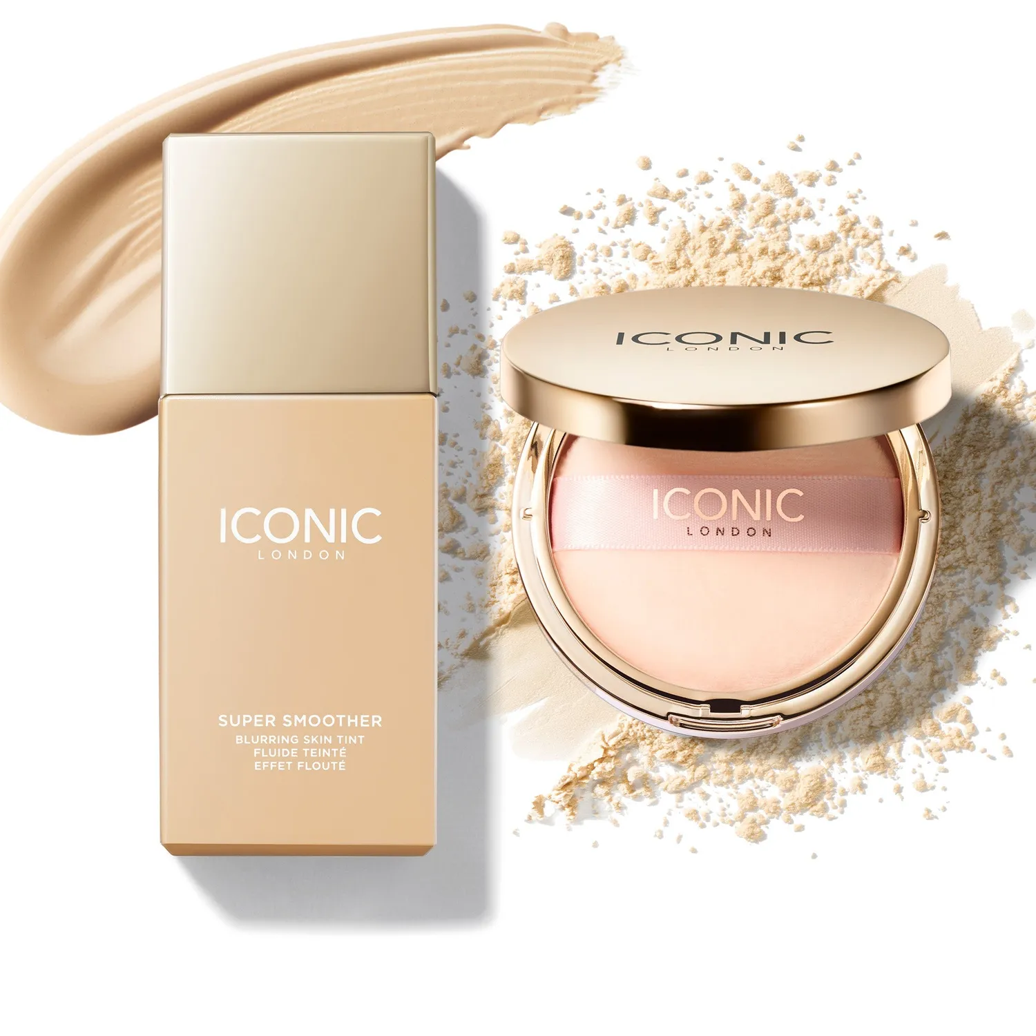 Iconic London Flawless Finish Duo Bundle set trucco Cool Fair blur