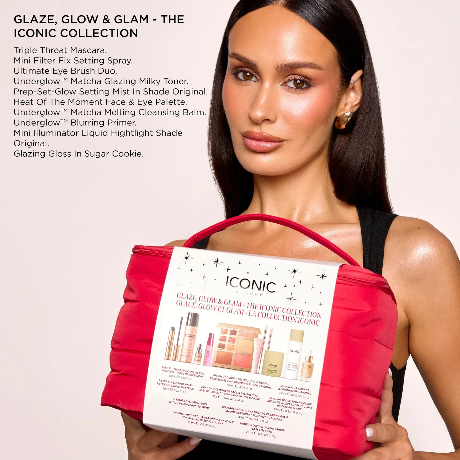 Iconic London Glaze Glow Glam set trucco 10 pezzi Original
