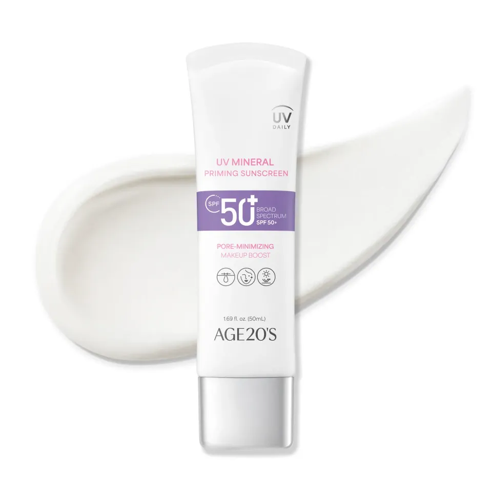 AGE20'S UV Mineral crema solare viso SPF50+ primer pack 1