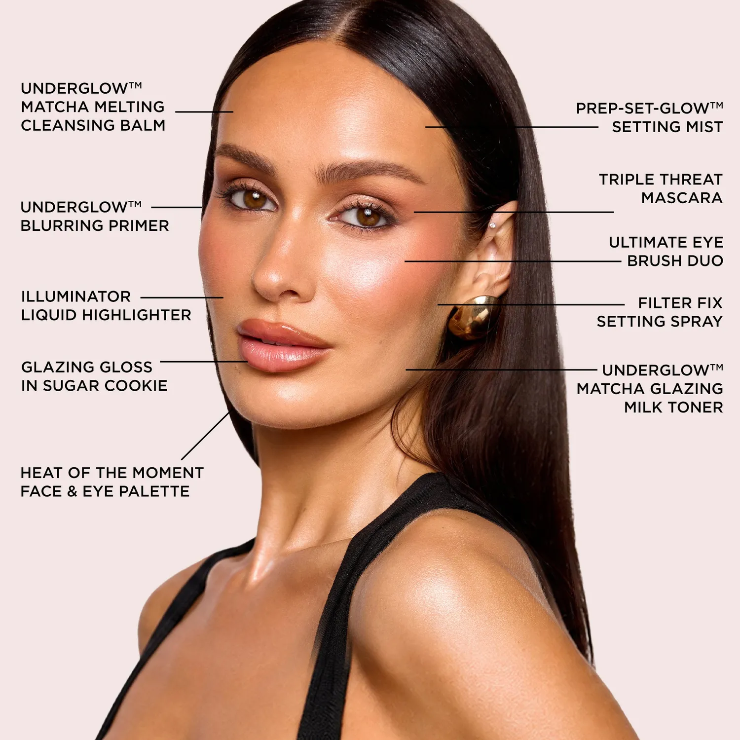 Iconic London Glaze Glow Glam set trucco 10 pezzi Original