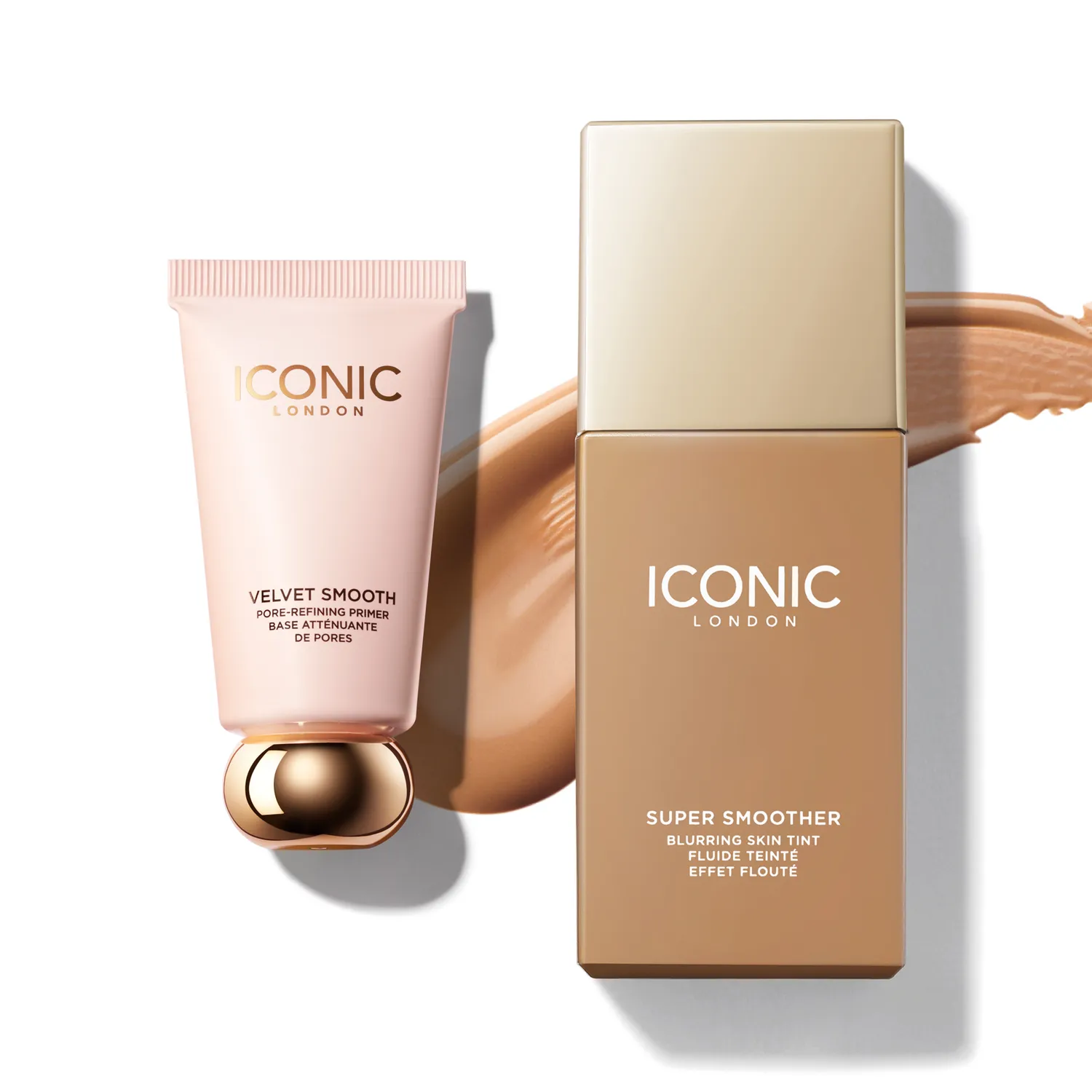 Iconic London Satin Skin Duo kit viso Cool Fair opaco
