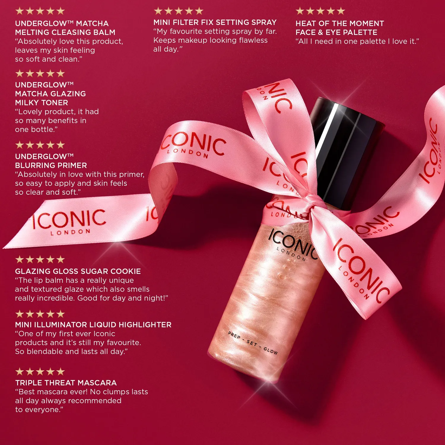 Iconic London Glaze Glow Glam set trucco 10 pezzi Original
