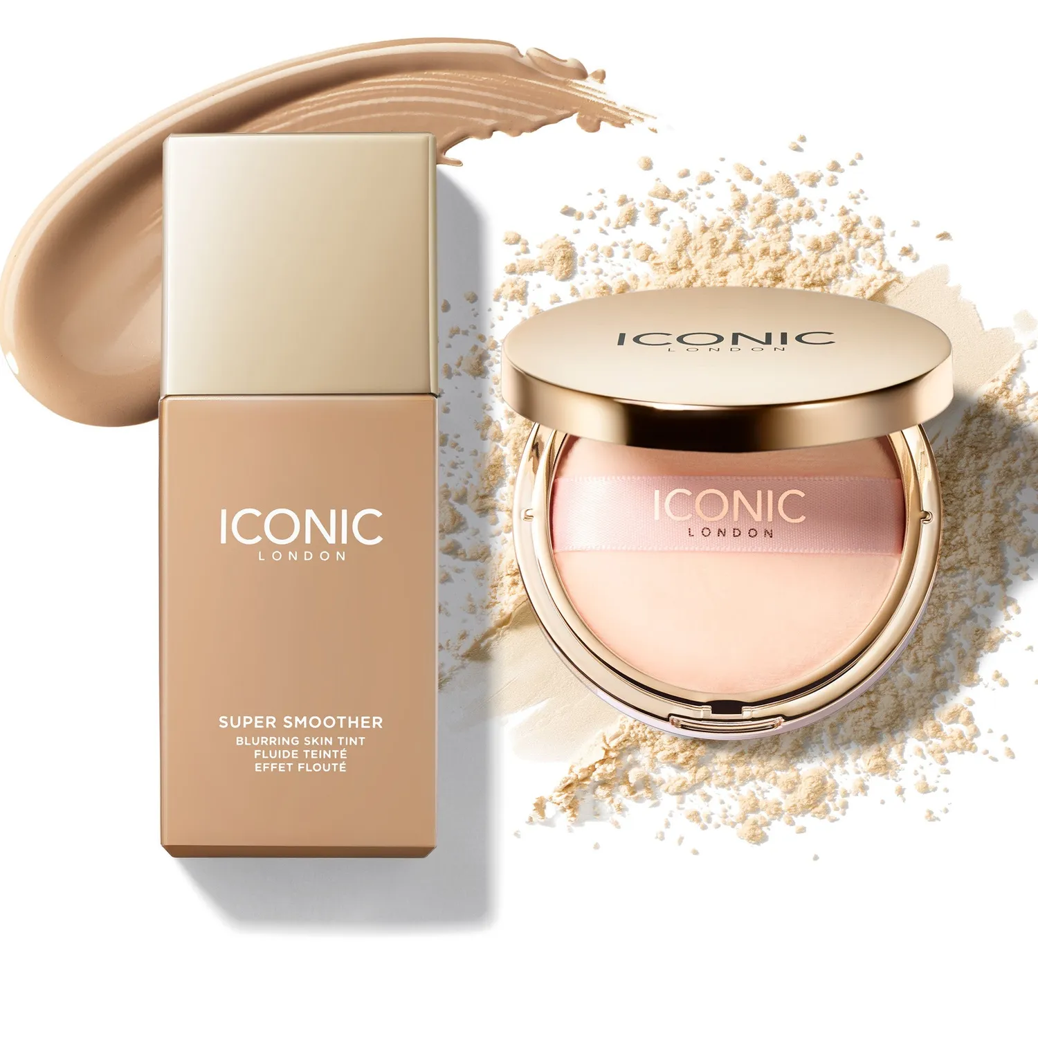 Iconic London Flawless Finish Duo Bundle set trucco Cool Fair blur