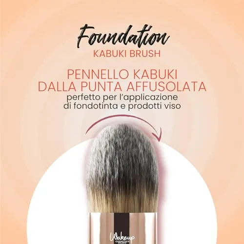 Wakeup Cosmetics #124 pennello kabuki fondotinta affusolato