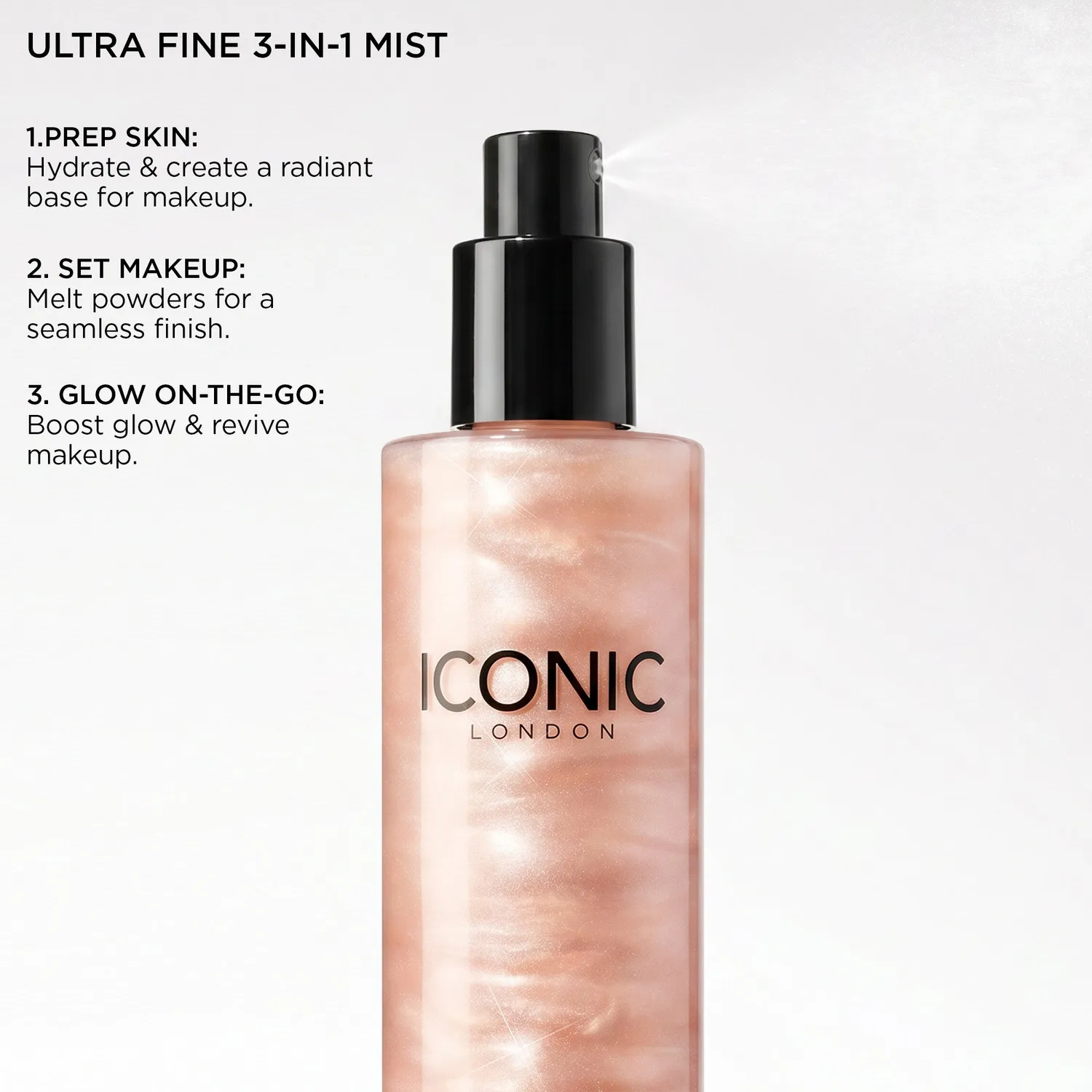Iconic London Prep-Set-Glow spray Original 120ml luminoso