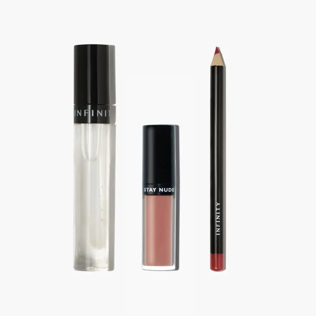 Infinity Make Up Lovely Kiss Set Stay Nude set labbra 3 pezzi