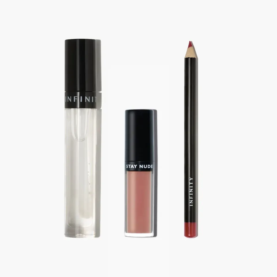 Infinity Make Up Lovely Kiss Set Stay Nude set labbra 3 pezzi