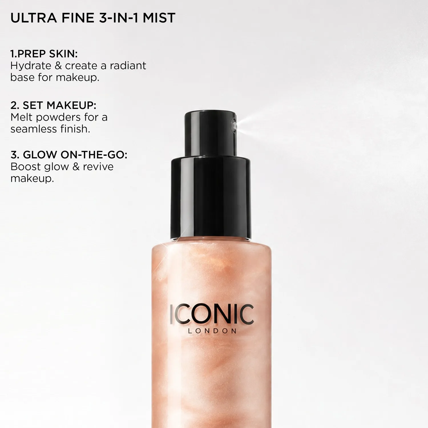 Iconic London Prep-Set-Glow Spray Mini illuminante glow