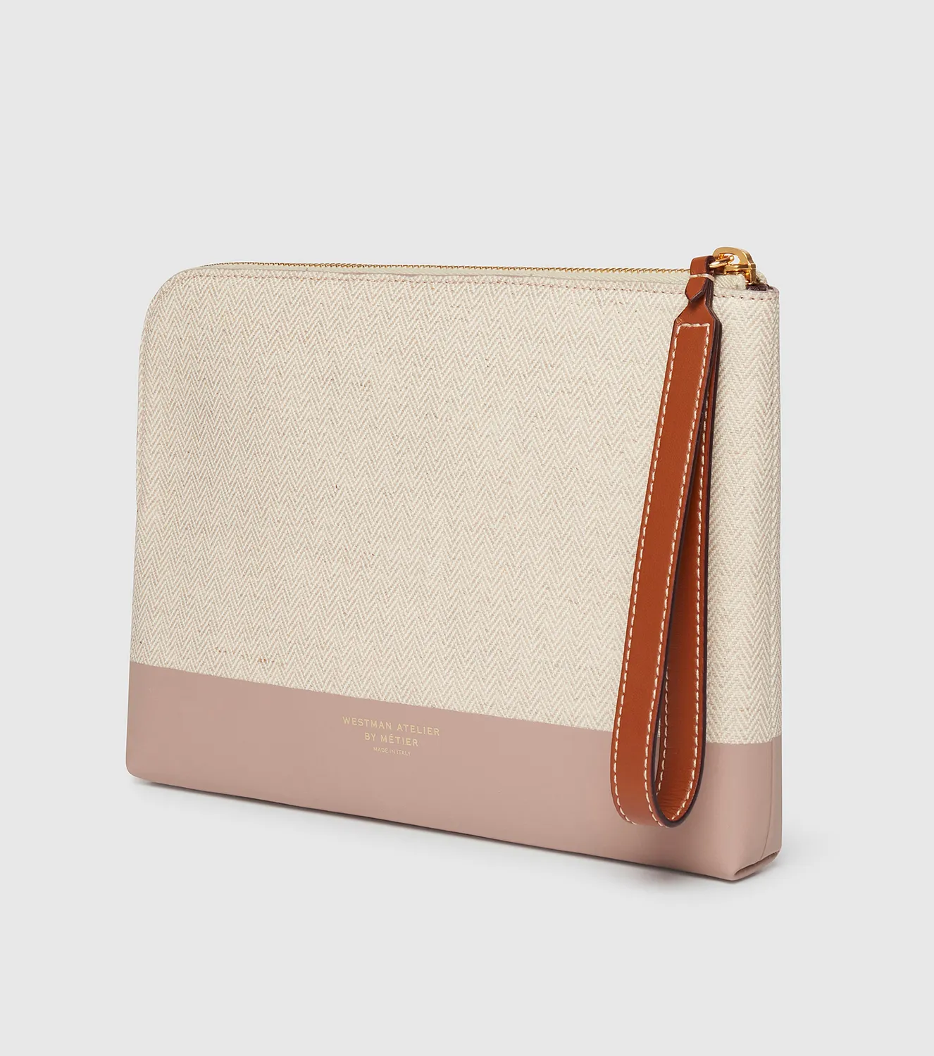 Westman Atelier Makeup Pouch Pochette Herringbone Mauve