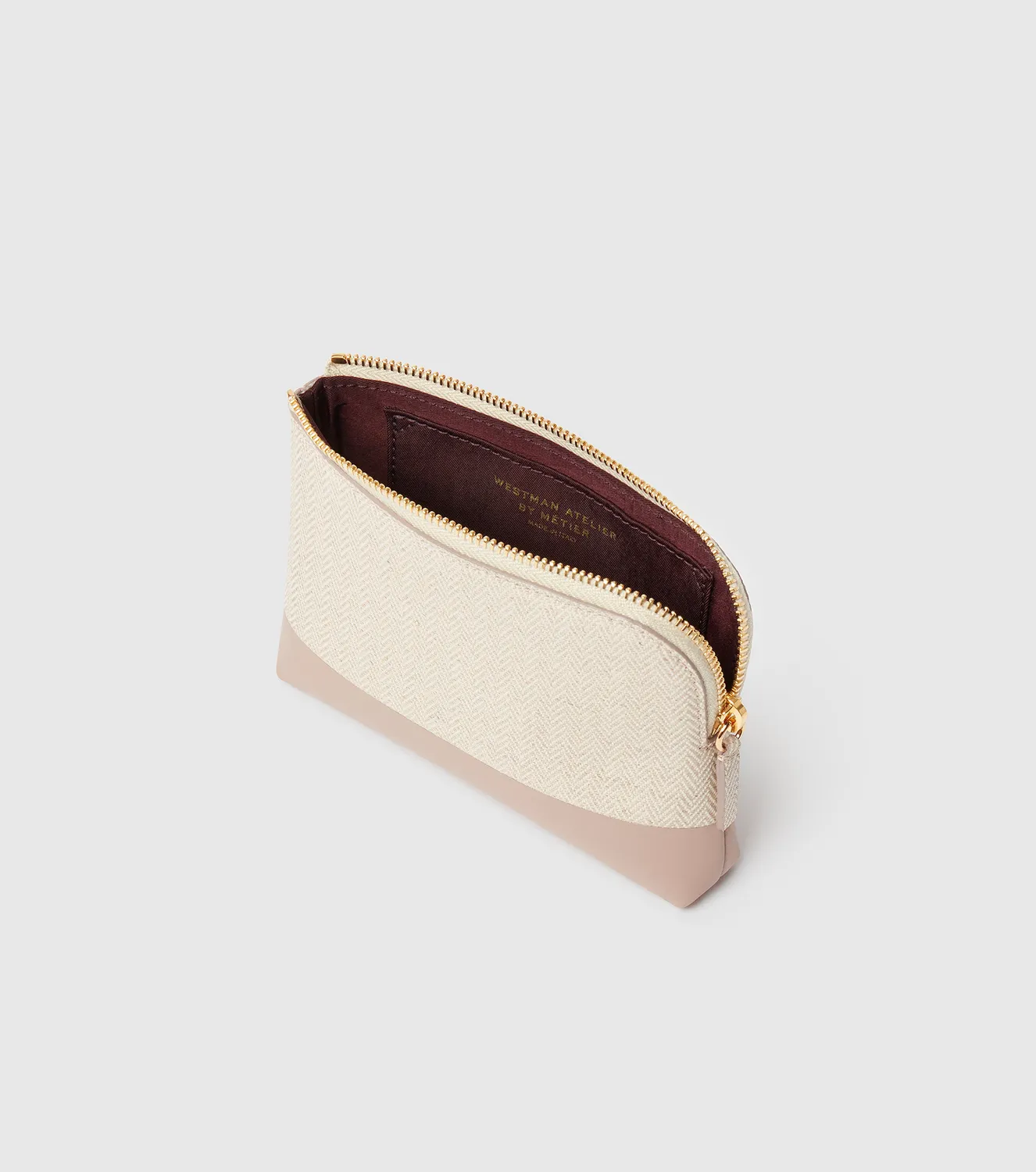 Westman Atelier Makeup Pouch Pochette Herringbone Mauve