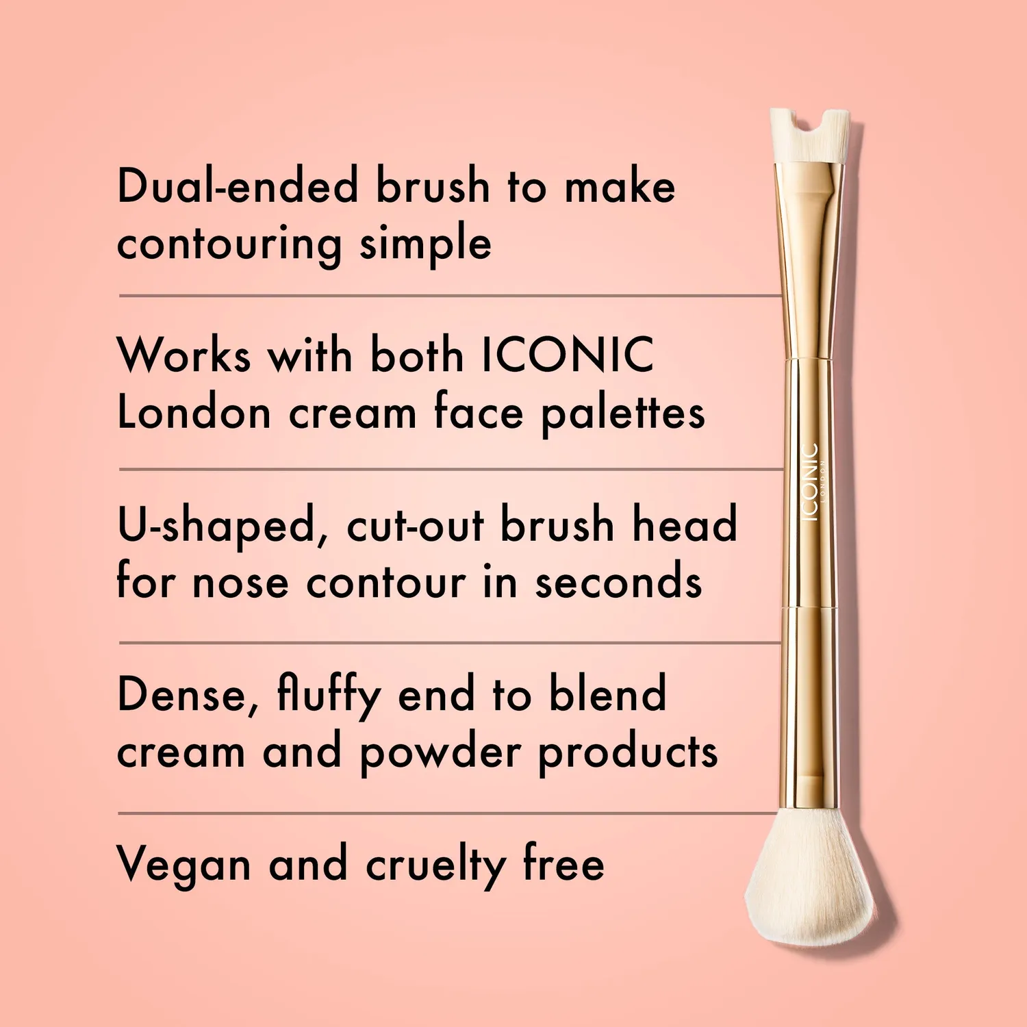Iconic London Precision Duo Pennello contouring doppio