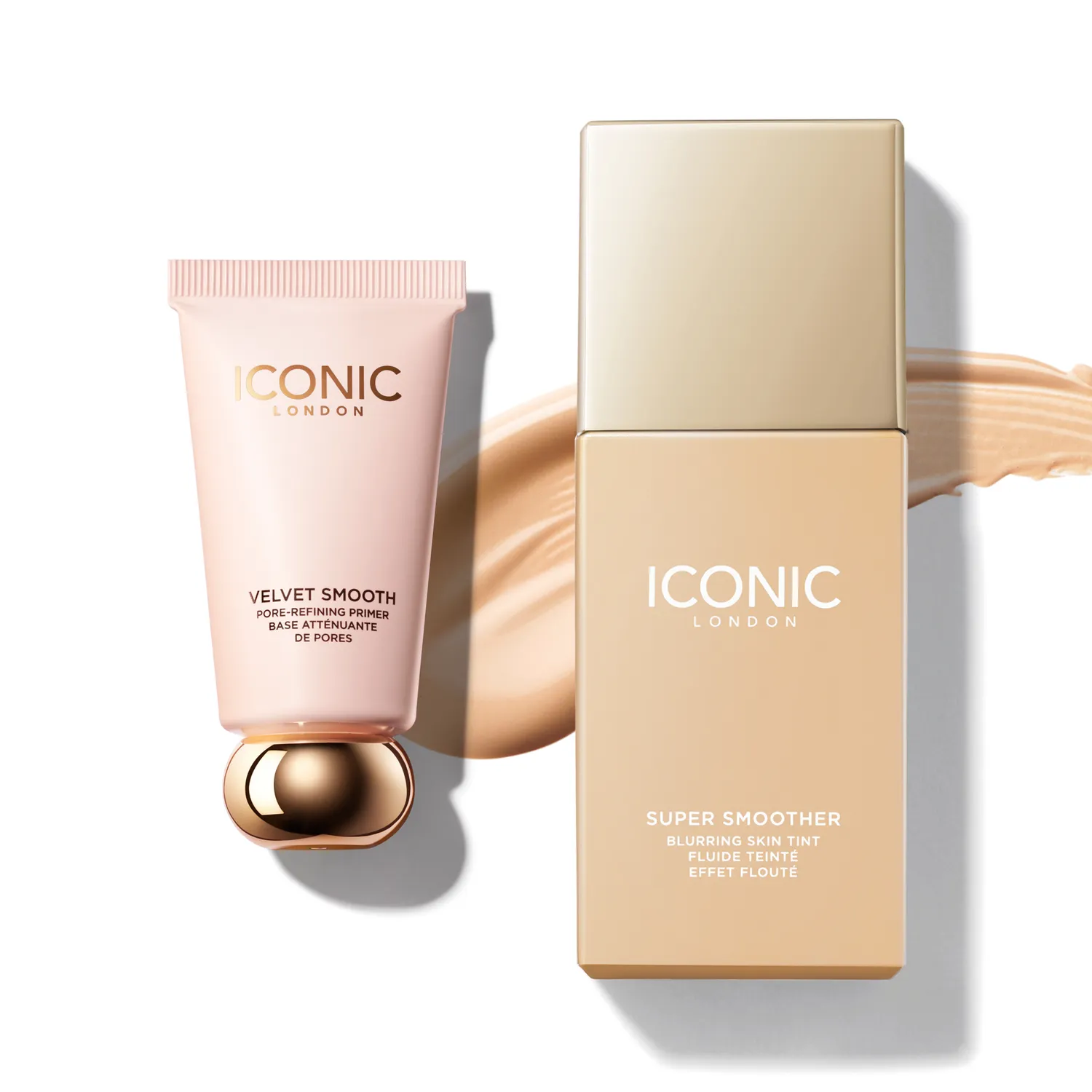 Iconic London Satin Skin Duo kit viso Cool Fair opaco