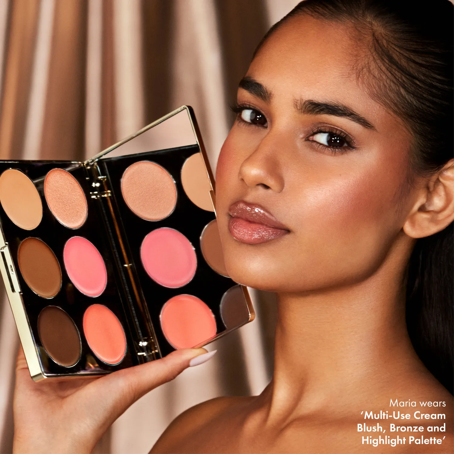 Iconic London Multi-Use palette viso in crema blush satinata