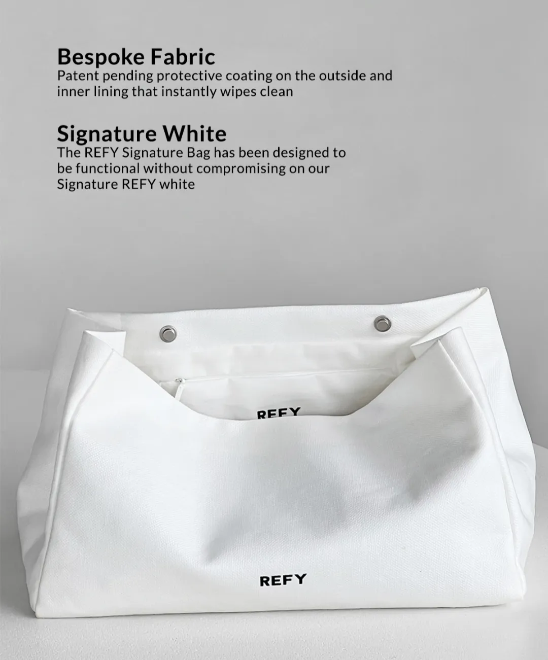 Refy Signature Bag borsa bianca pulibile