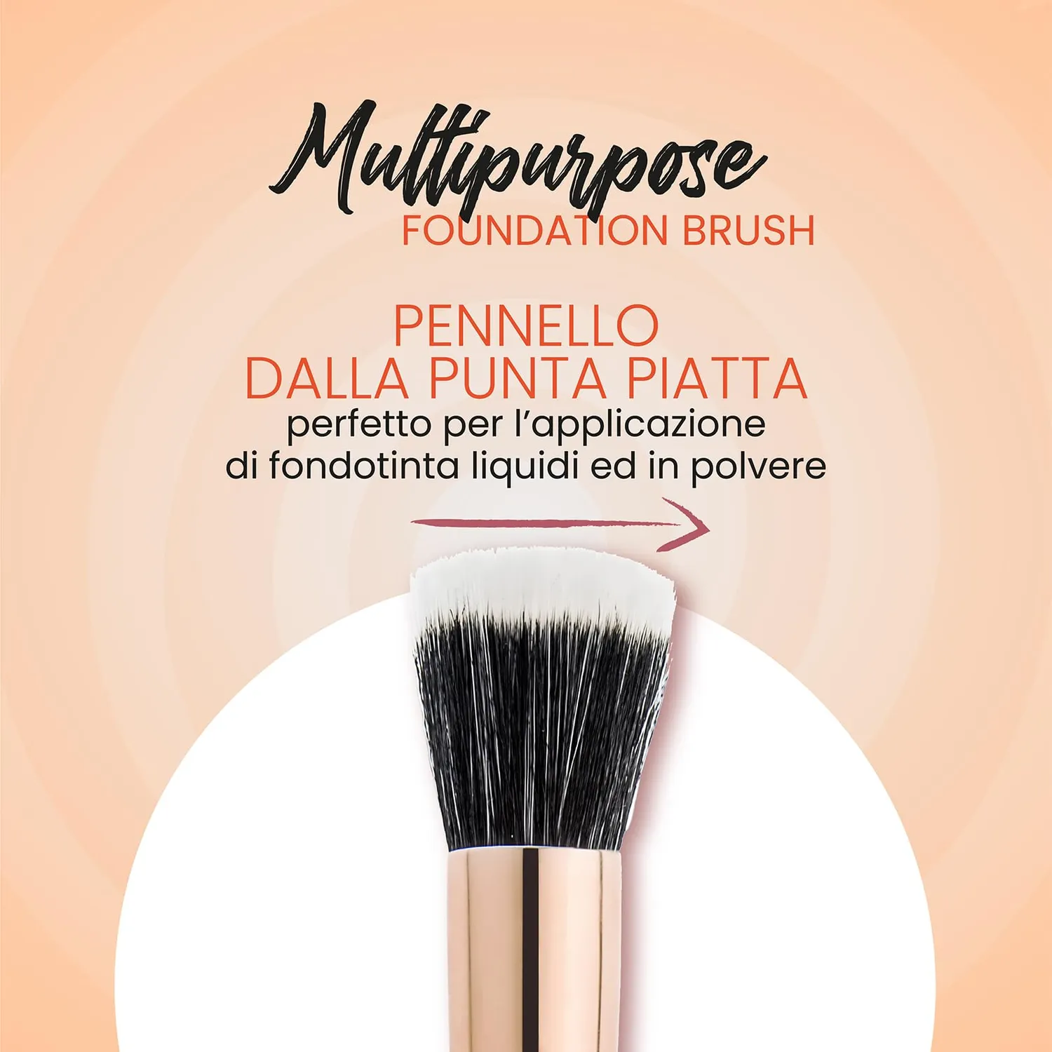 Wakeup Cosmetics #119 pennello fondotinta piatto setole sintetiche