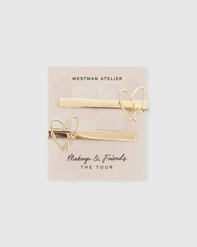 Westman Atelier Hair Clips mollette oro 2 pezzi cuore