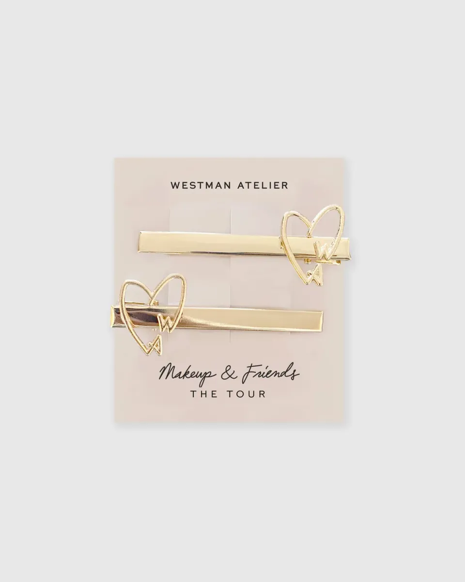 Westman Atelier Hair Clips mollette oro 2 pezzi cuore