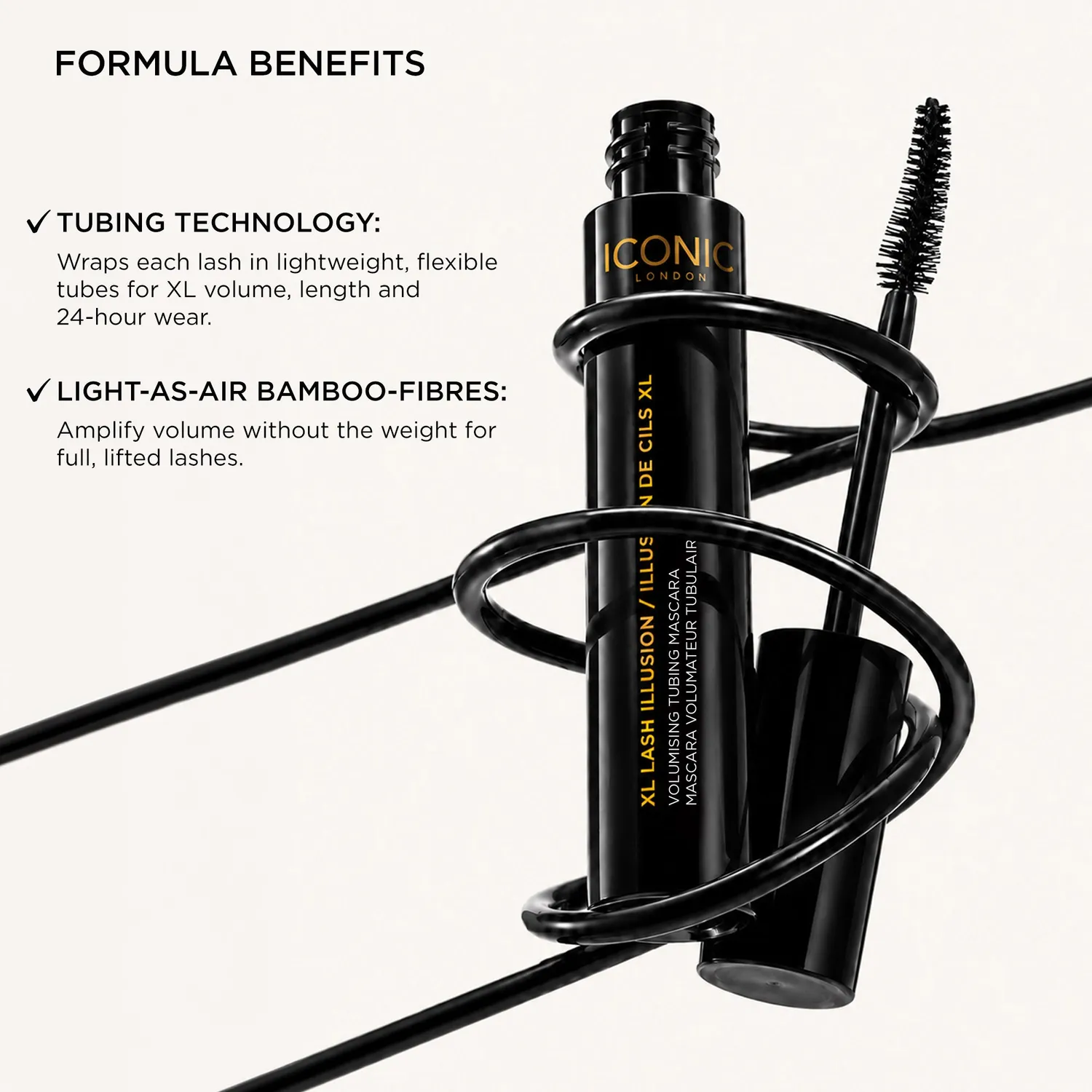 Iconic London XL Lash Illusion Mascara Tubing Volumizzante 24 Ore