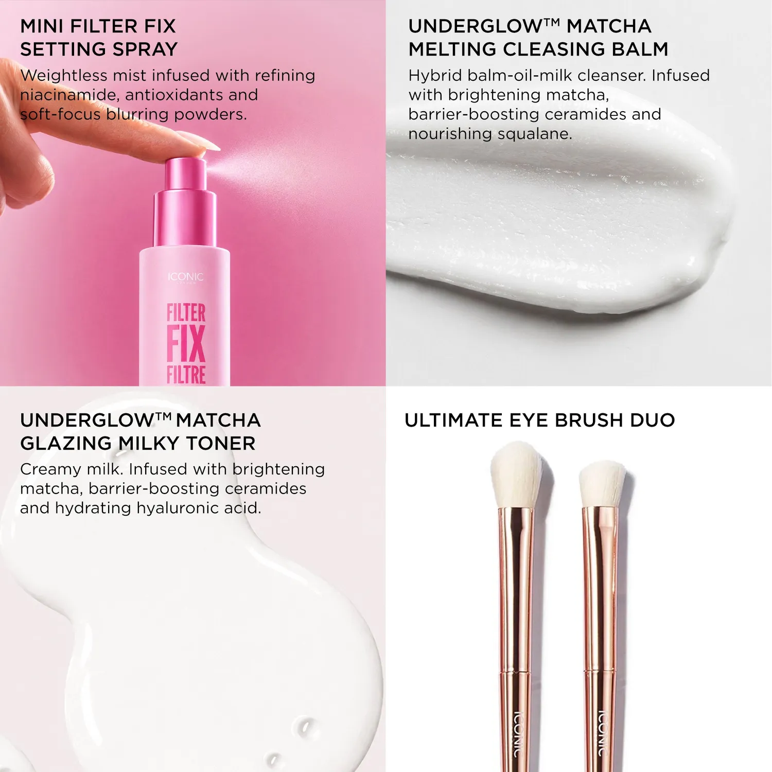 Iconic London Glaze Glow Glam set trucco 10 pezzi Original