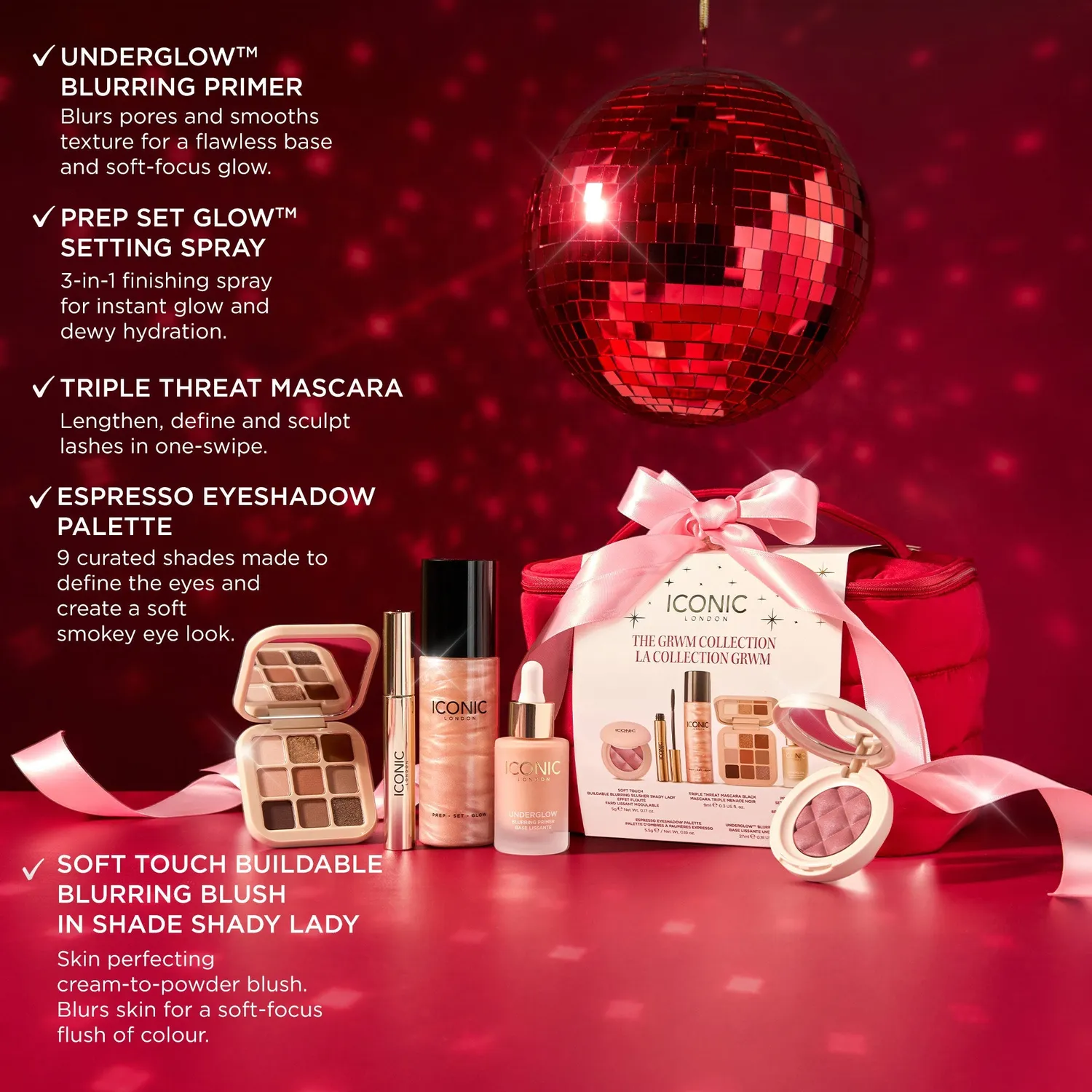 Iconic London GRWM Collection set trucco 5 pezzi glow
