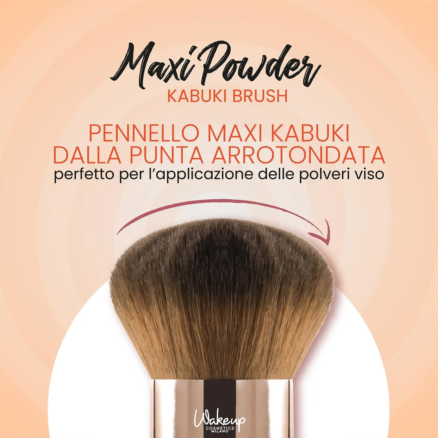 Wakeup Cosmetics Maxi Powder Kabuki #123 pennello polveri viso morbido