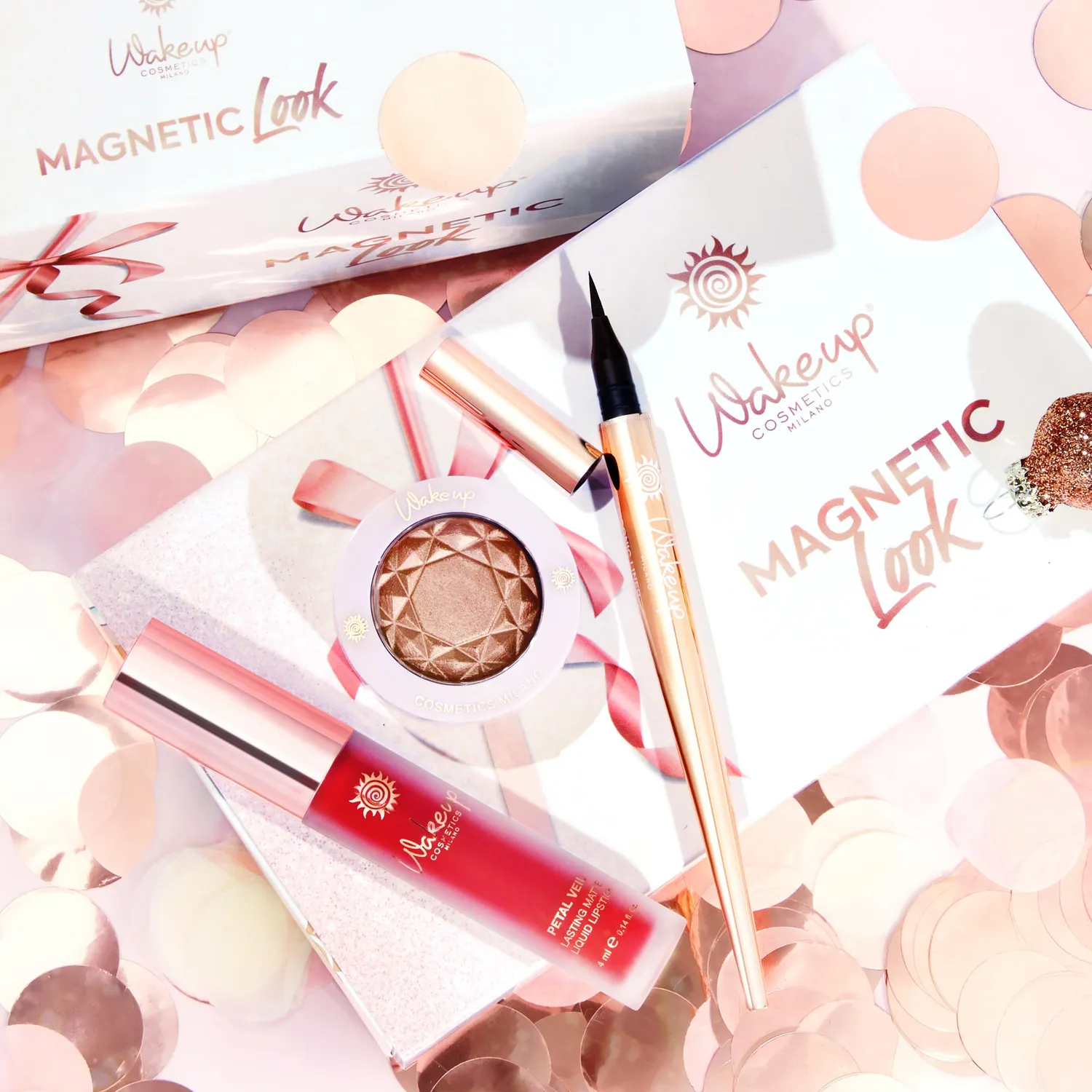 Wakeup Cosmetics Magnetic Look Kit Rossetto Royal Red Eyeliner Ombretto