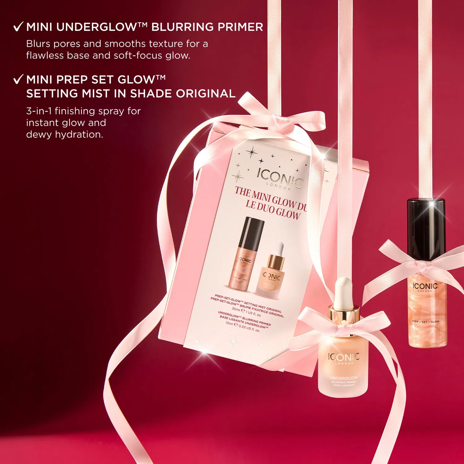 Iconic London Mini Glow Duo set viso mini formato illuminante