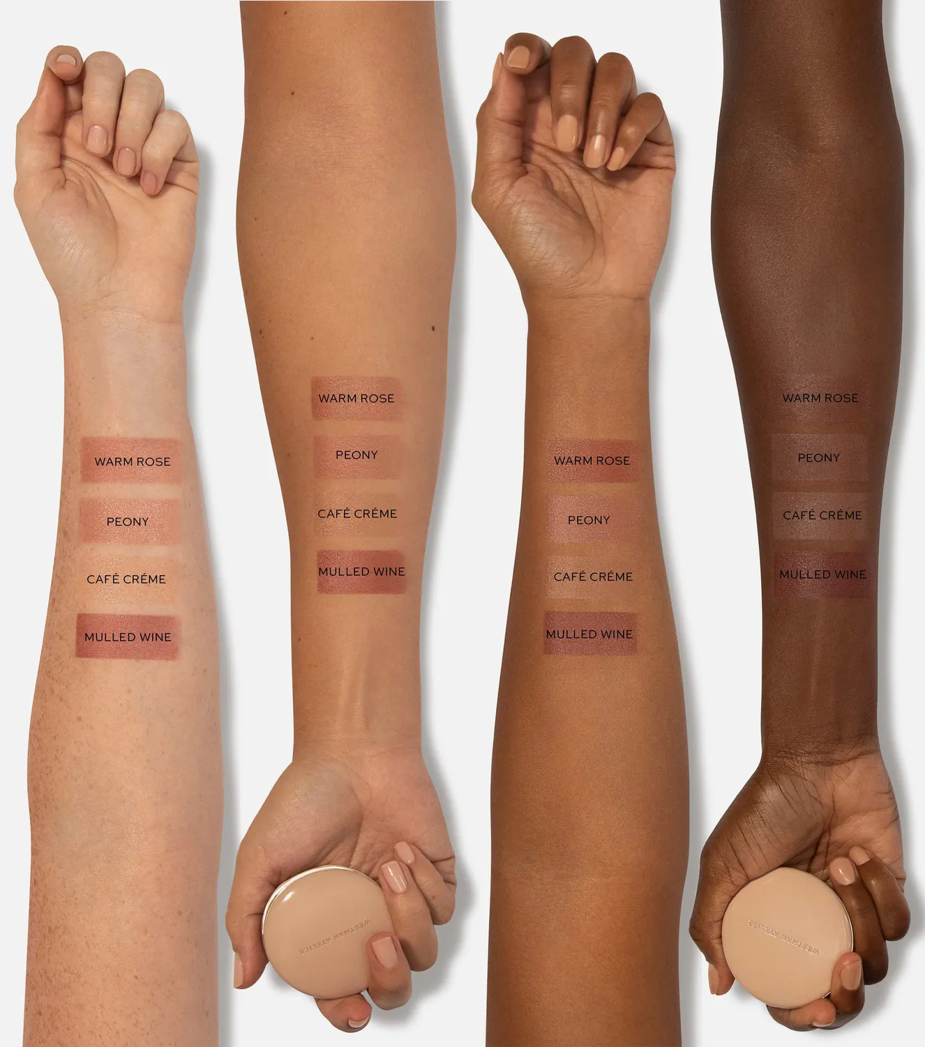 Westman Atelier Lip Suede Palette Les Nudes rossetti nude 4 colori