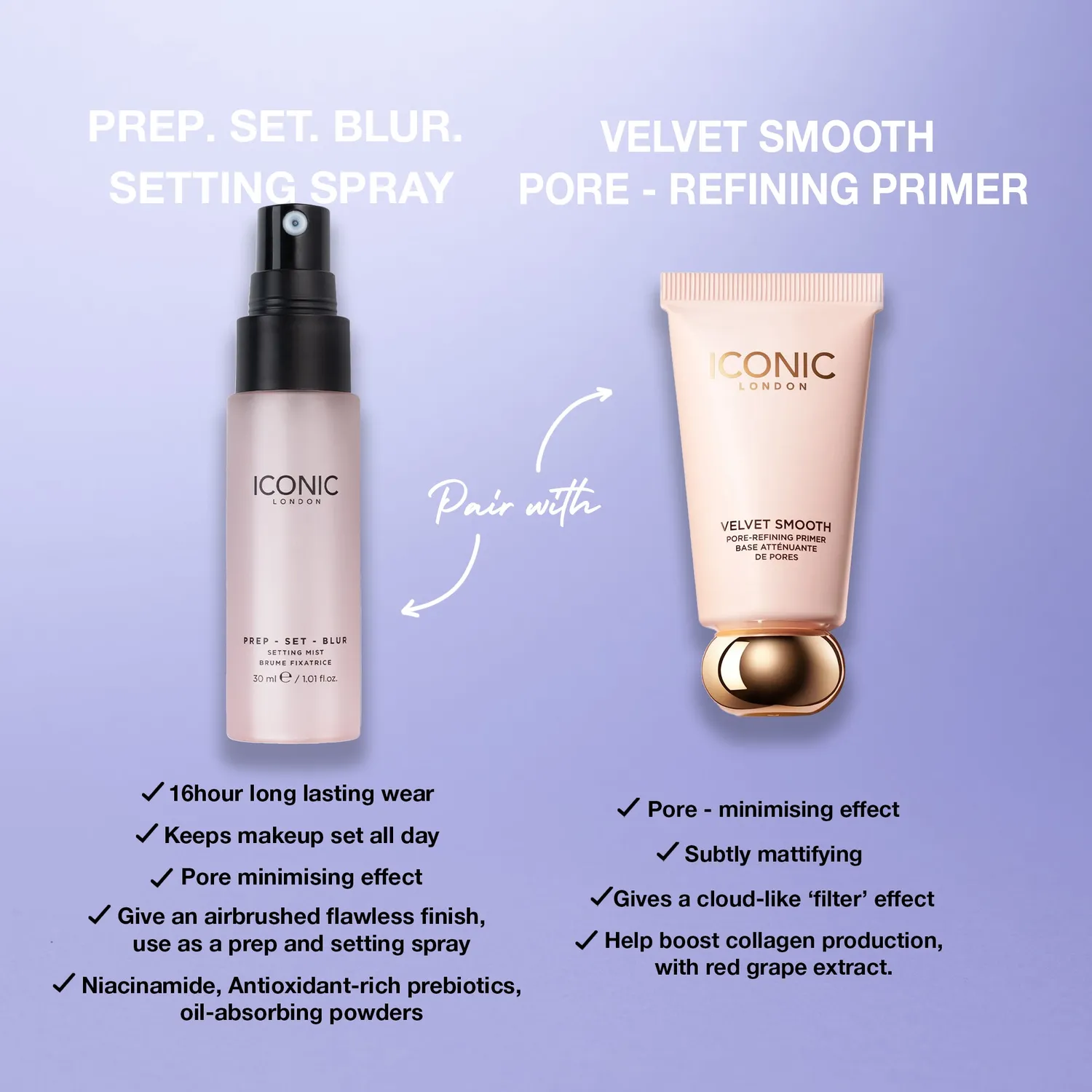 Iconic London Prep-Set-Blur spray fissante base sfocata