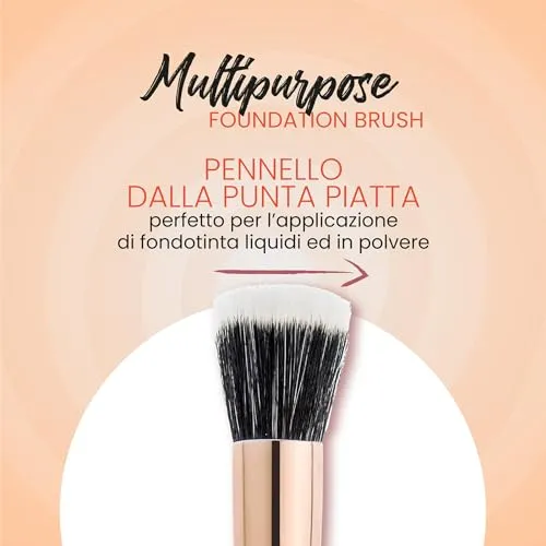Wakeup Cosmetics #119 pennello fondotinta piatto setole sintetiche